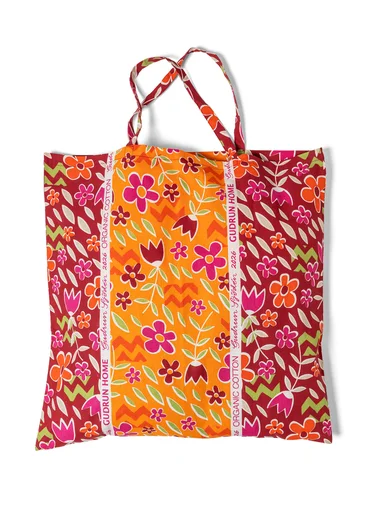 Sac en tissu de coton biologique Taille L - orange