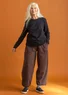 “Ylva” jersey top in organic cotton/spandex (black XS)