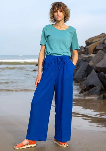 Bluse "Drop" i økologisk bomuld - teal