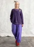 Nubby sweater in a lambswool blend (blackberry/melange XS)