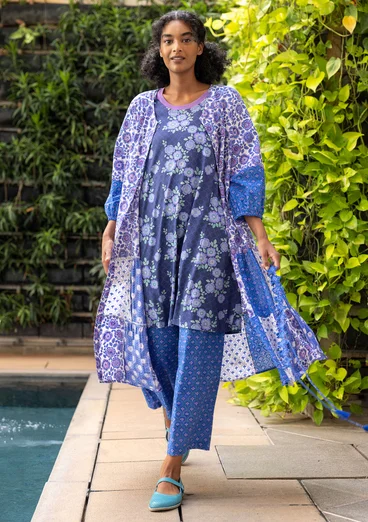 Pantalon tissé "Neela" en coton biologique - bleu brillant