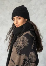 Beanie in an alpaca blend - black