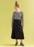 Essential striped sweater in organic cotton (black/unbleached M)