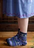Socka "Twinkle" i ullfrotté (briljantblå S/M)