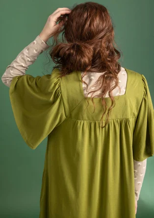 Jersey dress in cotton/modal - moss green