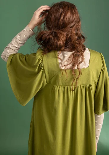 Jersey dress in cotton/modal - moss green