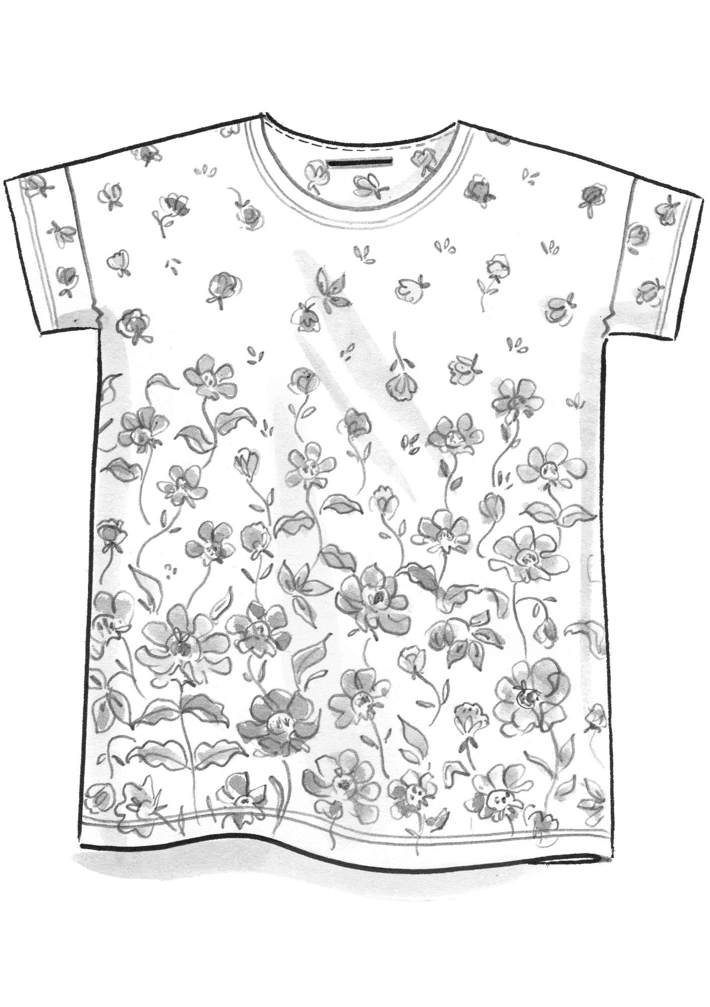 T-shirt  Peony  i økologisk bomuld/modal