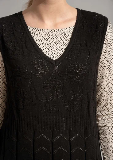 Strickkleid „Raya“ aus Bio-Baumwolle - schwarz