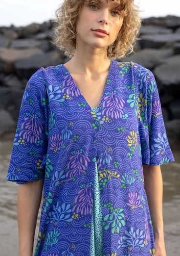 “Pearl” woven viscose/linen dress - lupin