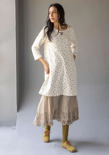 Jerseytunika "Ton" i økologisk bomuld - vanilje