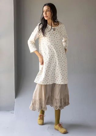 Jerseytunika "Ton" i økologisk bomuld - vanilje