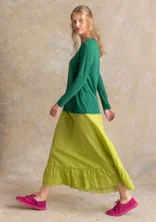 Top ”Bianca” en jersey de lyocell/élasthanne - émeraude foncé/motif