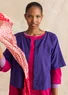 Geweven blouse "Vendela" van biologisch katoen (nachthemel L)