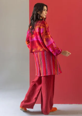 Cardigan "Alaska" i genanvendt uld - granatæble