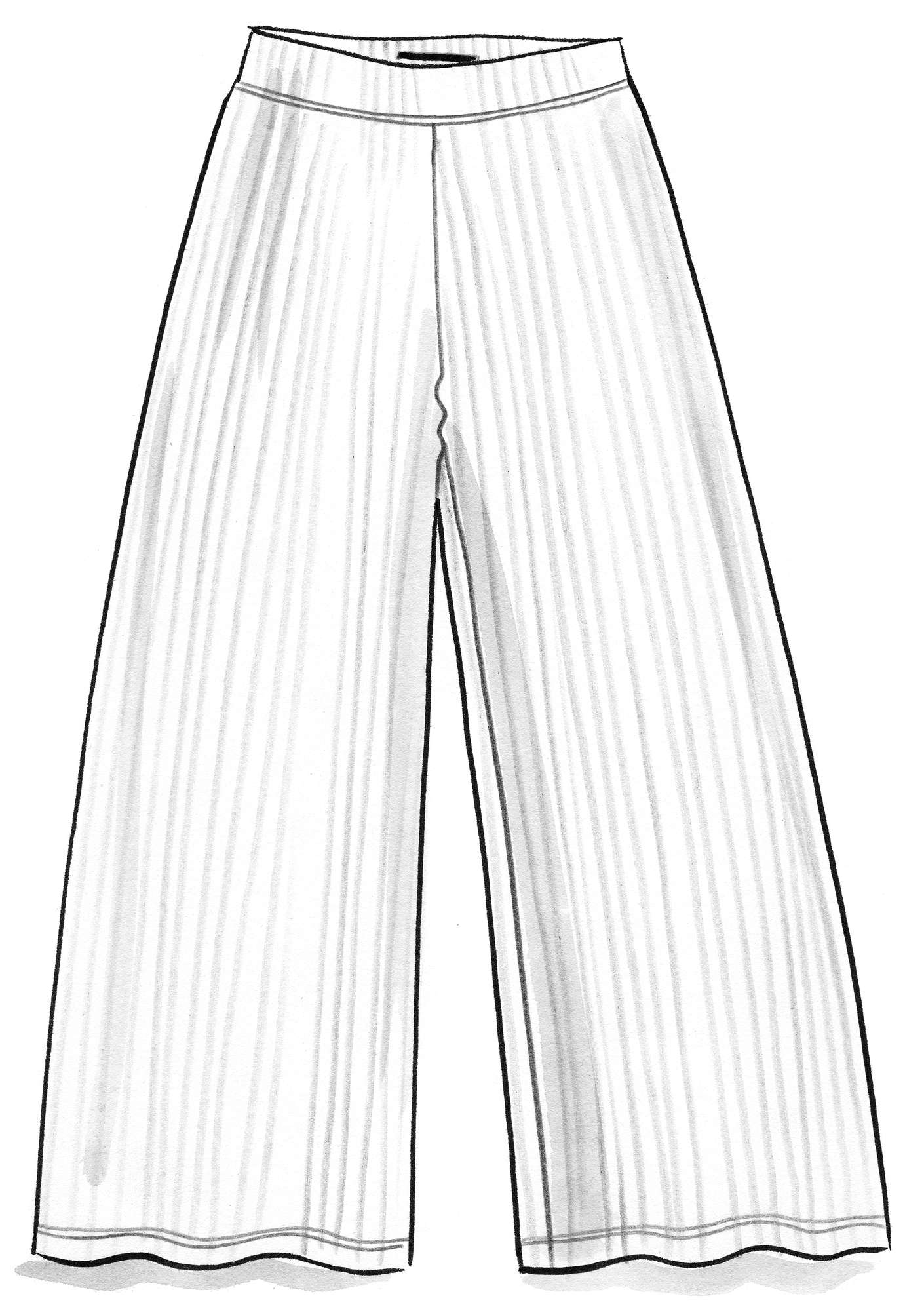 Ribbed bamboo viscose/elastane jersey trousers