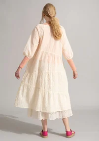 “Duha” woven dress in organic cotton - ecru