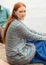 Gestreifte Jerseytunika aus Bio-Baumwolle - multi