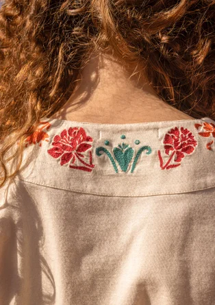 “Fernanda” organic cotton top - almond milk