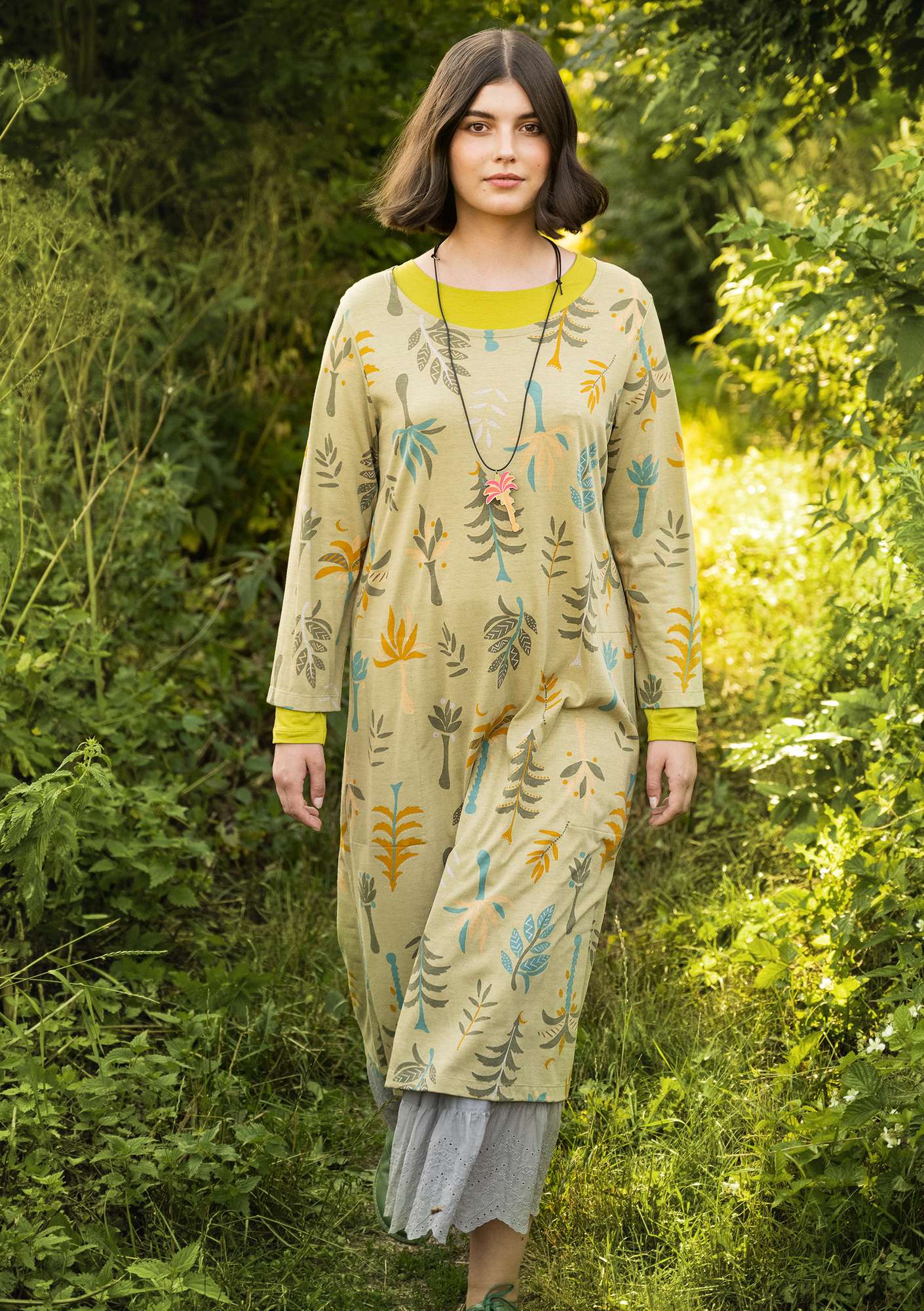 “Forest” jersey dress in organic cotton/modal timothy thumbnail