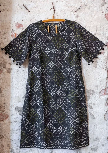 Kleid „Rupangi“ aus Öko-Baumwolle - schwarz