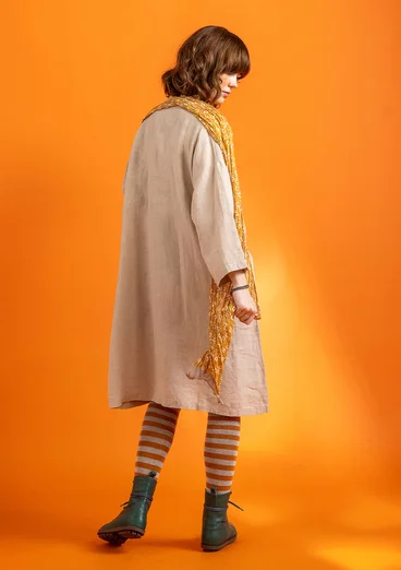 Robe "Jasmine" en lin tissé - naturel foncé