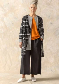 Strickjacke „Elsie“ aus Bio-/Recycling-Baumwolle - schwarz