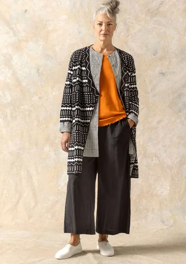 Strickjacke „Elsie“ aus Bio-/Recycling-Baumwolle - schwarz