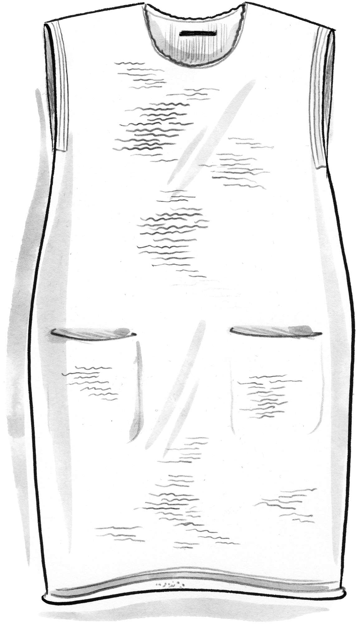 Gebreide jurk van lamswol/gerecycled polyamide