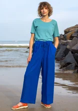 Pantalon en lin tissé - bleu klein