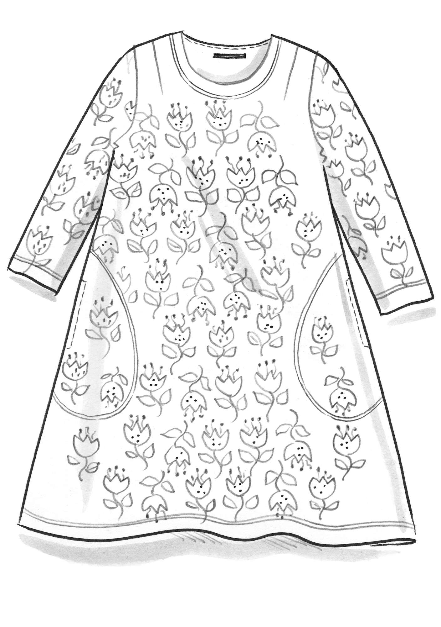 “Tulippa” lyocell/elastane jersey tunic