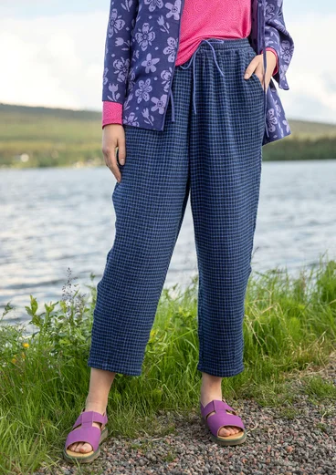 Pantalon "Ottilia" en coton biologique tissé - violet