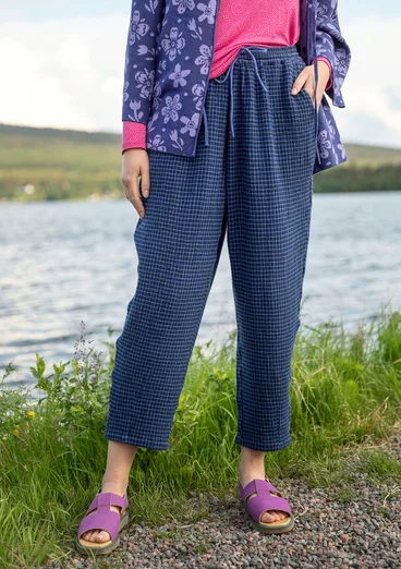 Pantalon "Ottilia" en coton biologique tissé - violet