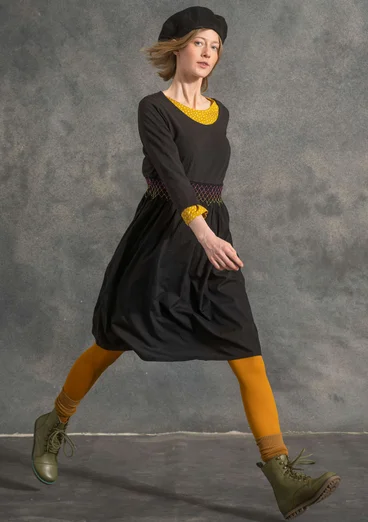 Jersey dress in organic cotton/modal - svart