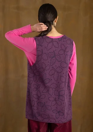Strikket vest "Lush" i uld - allium