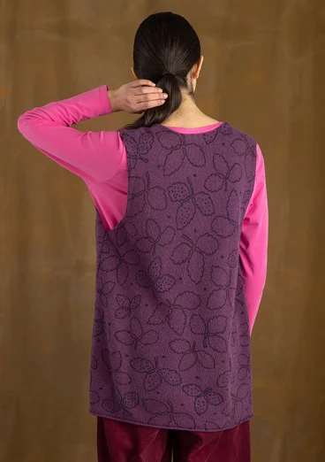 Strikket vest "Lush" i uld - allium