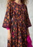 Robe "Andes" en coton biologique tissé (mûrier noir S)