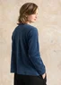 Gilet uni en velours de coton biologique/polyester recyclé (bleu Pacifique L)