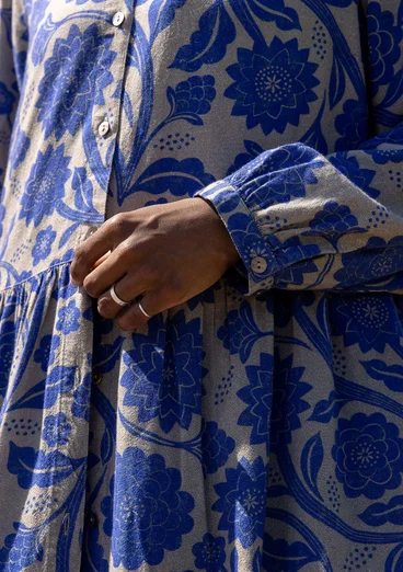 Robe tissé "Moonlight" en viscose/lin - lupin