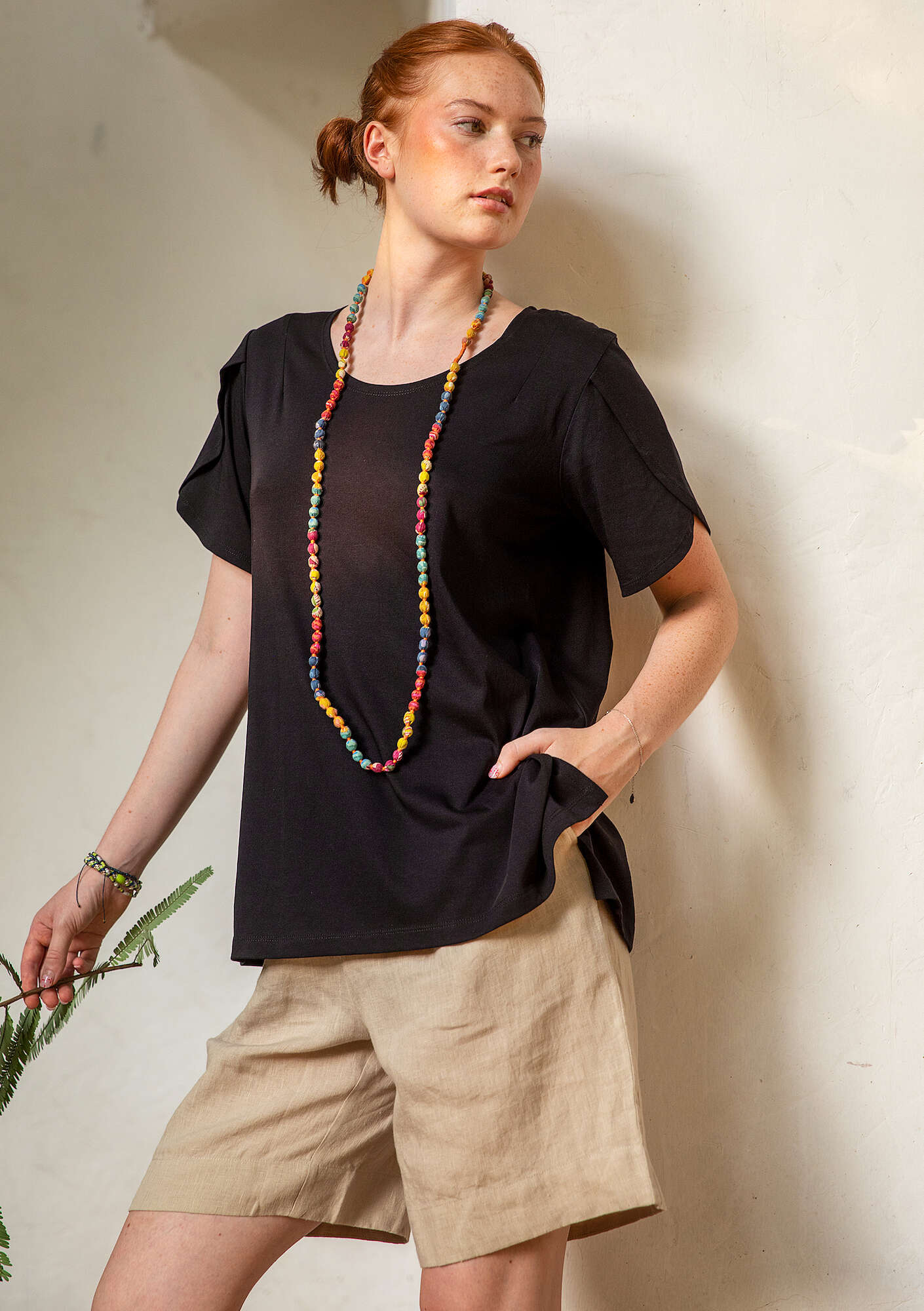 Shirt aus Bio-Baumwolle/Modal schwarz thumbnail