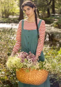 Robe tissée « Garden » en coton biologique/lin - absinthe