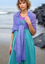 Skjerf «Bow» i økologisk bomull - kleinblå