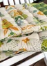 “Flower pots” organic cotton seat pad (leaf green One Size)