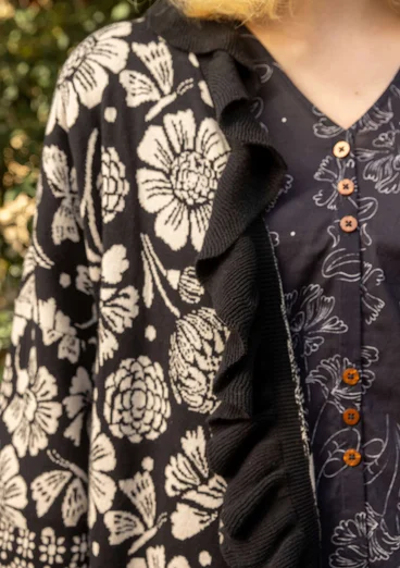 Strickjacke „Nectar“ aus Bio-Baumwolle - schwarz