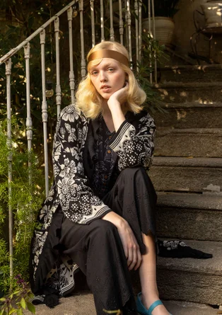 Strickjacke „Nectar“ aus Bio-Baumwolle - schwarz