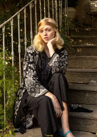 Strickjacke „Nectar“ aus Bio-Baumwolle - schwarz