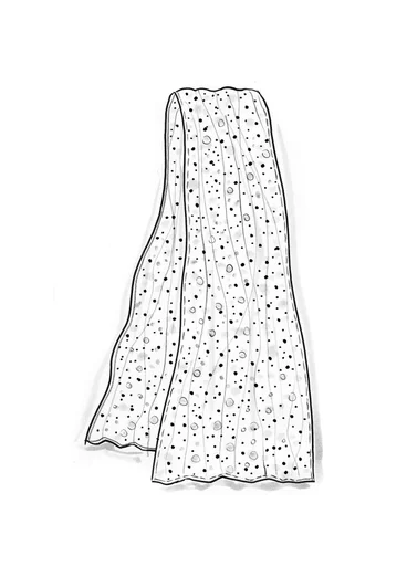 “Hedda” organic cotton scarf - feather/black