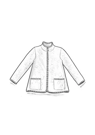 Gestrickte Jacke „Sälen“ aus Wollbouclé - limettengrün