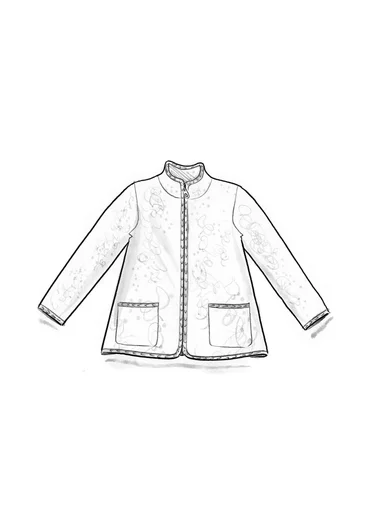Gestrickte Jacke „Sälen“ aus Wollbouclé - limettengrün