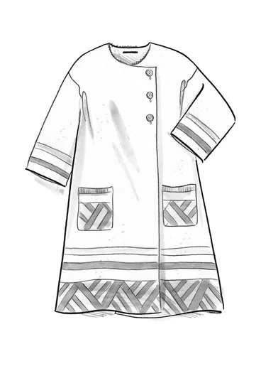 Strickmantel „Horizon“ aus gefilzter Bio-Wolle - hafer