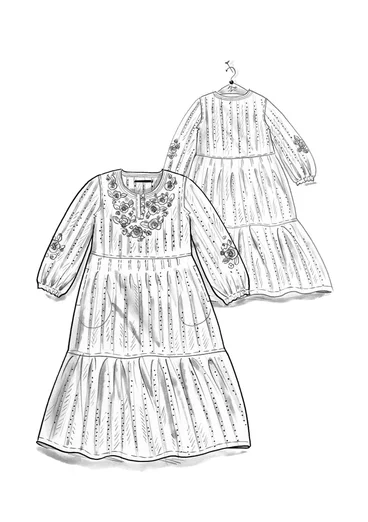 “Glimra” woven organic cotton dress - black